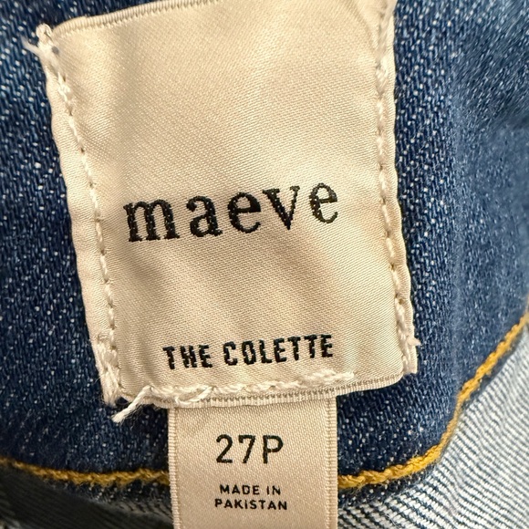 NEW ANTHROPOLOGIE MAEVE The Colette Crop Wide Leg Jeans 27 Petite Mini Fern Wash - Picture 7 of 10